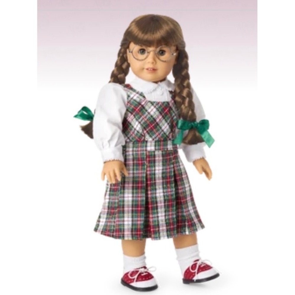 Pleasant Company American Girl Molly's School Outfit Plaid Jumper & Blouse